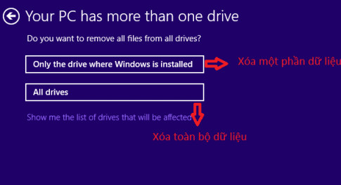 Cách reset máy tính win 8