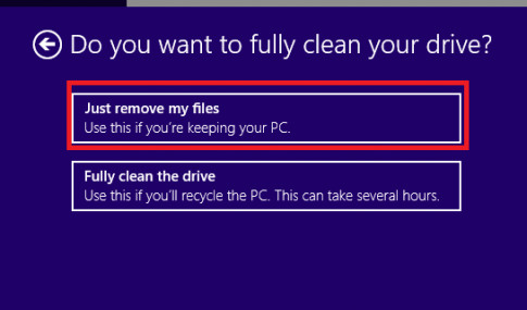 Cách reset máy tính win 8