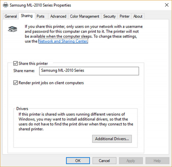 Share máy in win 10