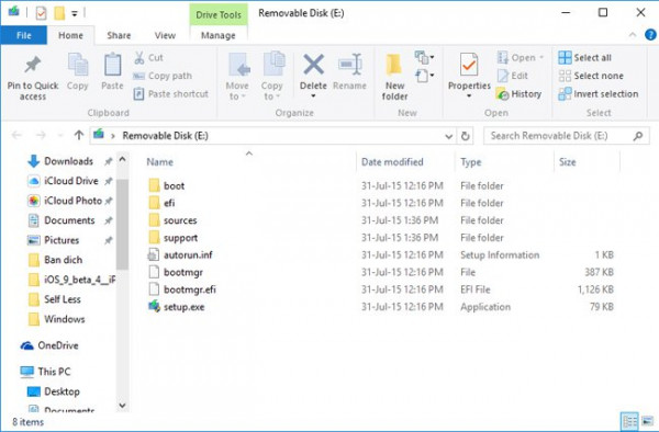Tạo usb cài win 10