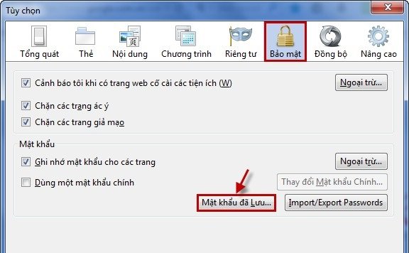 ​Xem mật khẩu trên trình duyệt